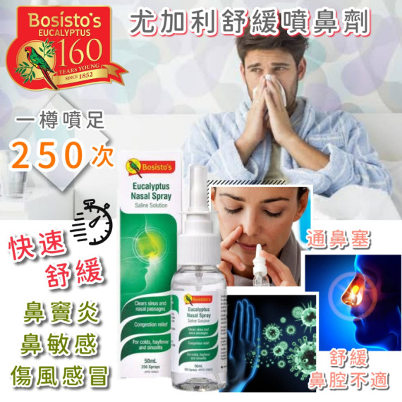 澳洲 Bosisto's 尤加利 噴鼻劑 50ml