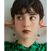 日本直送 - manana suerte face earrings