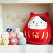 日本直送 - Fuku Fuku Nyanko 達磨貓公仔套裝 