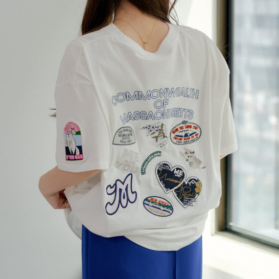 日本直送 - Remind me and forever 貓貓 刺繡 Tee