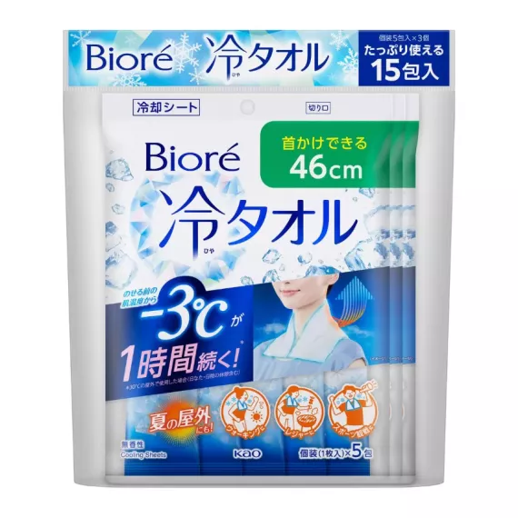 日本直送 - BIORE 冷毛巾 5枚入 x 3包