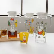 日本製造 - Miffy 耐熱玻璃 水樽連蓋 1.1L