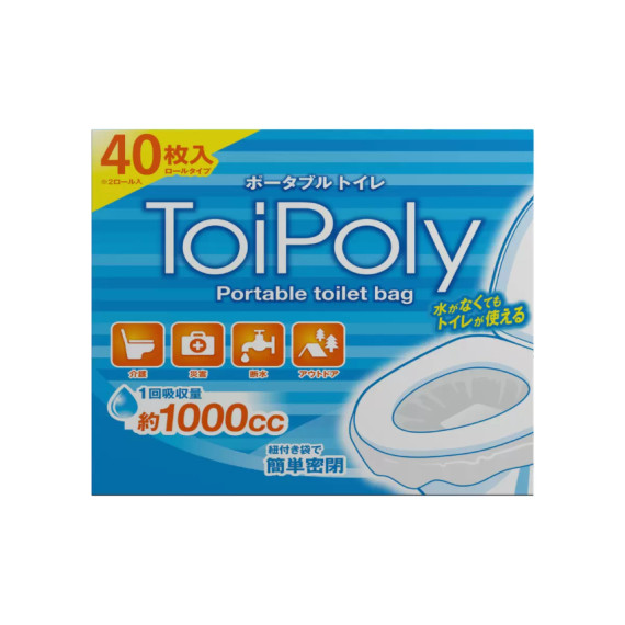 日本直送 - ToiPoly Portable Toilet Bag 40入